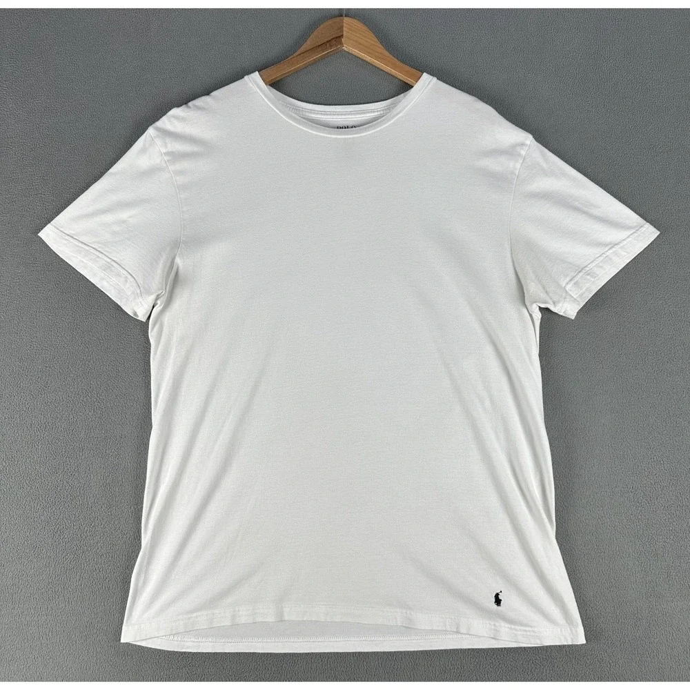 Polo Ralph Lauren Shirt Mens Large White Classic Fit Minimalist Pony Logo Tee